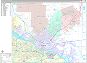 North Little Rock Wall Map Premium Style